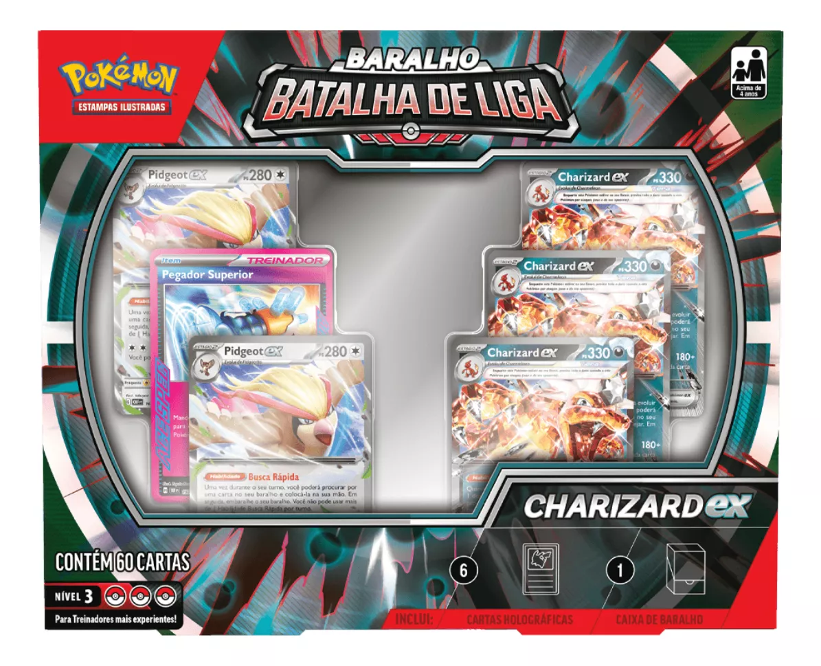 Deck Pókemon Charizard - Baralho Batalha De Liga - Pronta Entrega-Pokémon Card Game TCG-