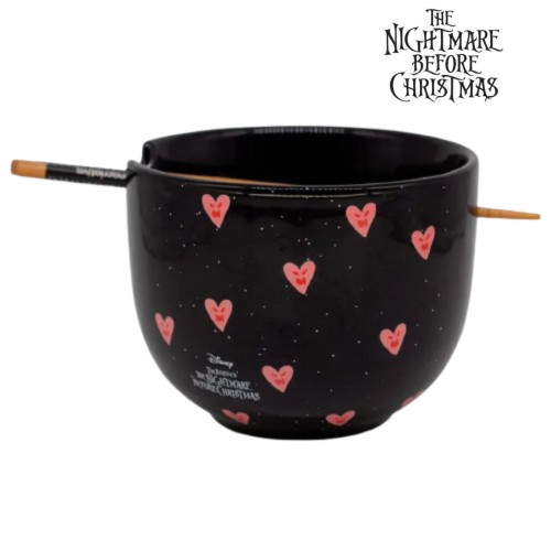 Caneca e Copo Bowl Com Hashi Jack e Sally Namorados - Disney The Nightmare Belfore Christmas - #
