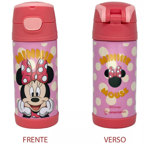 Caneca e Copo Garrafa Top Handle Minnie-Disney Mickey And Minnie-