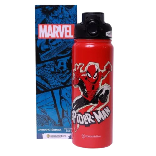 Caneca e Copo Garrafa Térmica Galaxy Homem Aranha-Spider Man Marvel-
