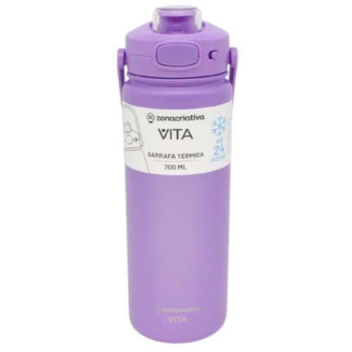 Caneca e Copo Garrafa Térmica Vita Lilás Açai - Zona Criativa - #