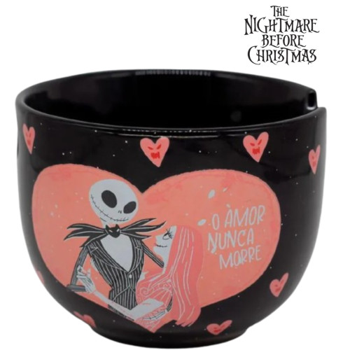 Caneca e Copo Bowl Com Hashi Jack e Sally Namorados - Disney The Nightmare Belfore Christmas - #