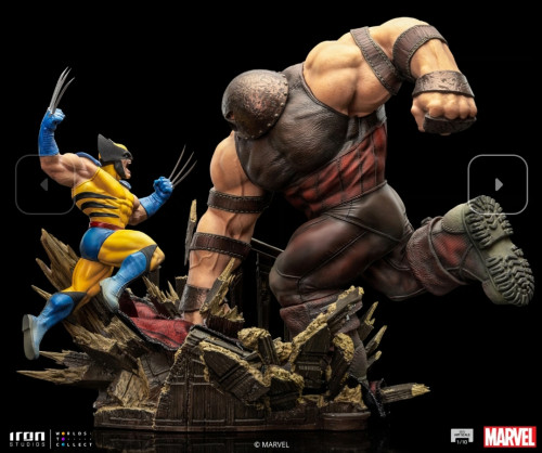Action Figures Diorama Wolverine Vs Juggernaut Iron Studios Edição Limitada!-Marvel-