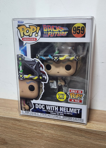 Doc with Helmet glow in the dark-Back to the future- Funko Pop De Volta Para O Futuro #959 - Produto Original