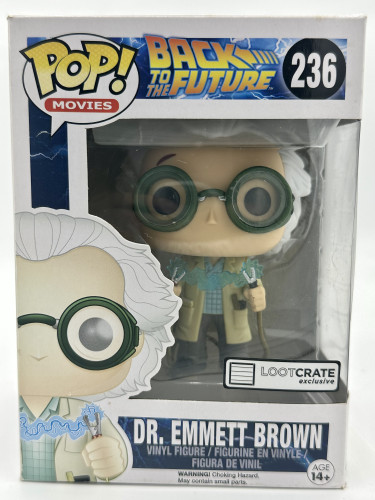 Funko Pop Dr. Emmett Brown (Lootcrate version) Back To The Future #236 - Produto Original