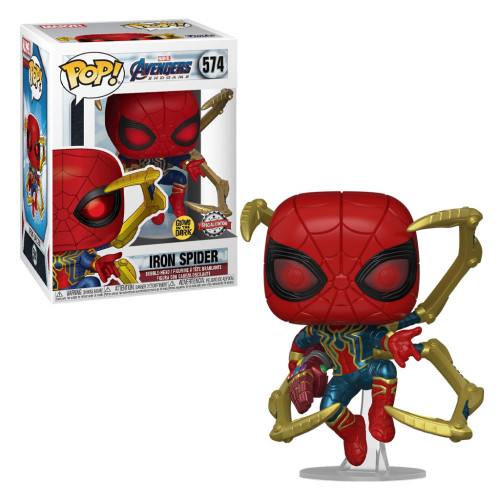 Funko Pop Exclusive - Iron Spider With Gauntlet (glows)-Spider-man-574