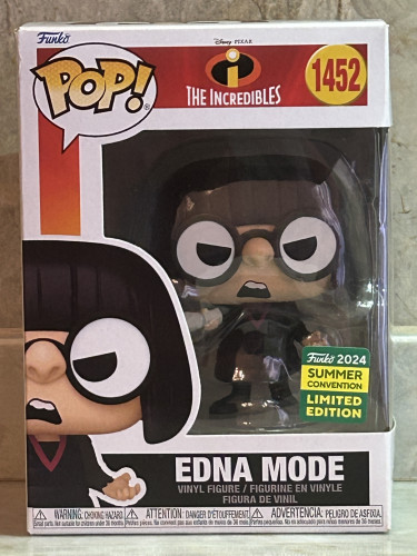 Edna Mode 1452 - Exclusiva Summer Convention 2024 - DISNEY PIXAR THE INCREDIBLES #1452 - Produto Original