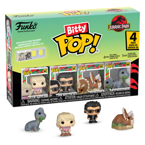 Ellie Sattler e Ian Malcolm Pack4 Funko Bitty Jurassic Park Jurassic Park #92953 - Produto Original