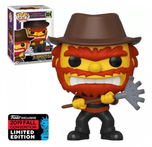 Funko Pop Evil Groundskeeper Willie - Exclusivo Fall Convention 2019-The Simpsons Treehouse Of Horror-824