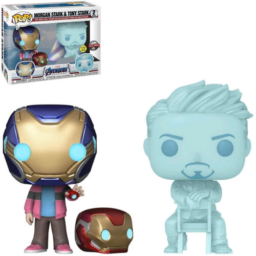 Funko Pop Exclusive - Morgan Stark & Tony Stark (2 Pack) - Glows-Marvel Avengers Endgame-1