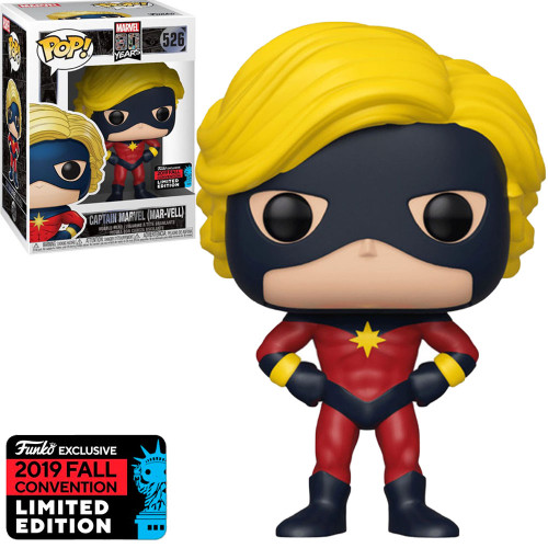 Funko Pop Exclusive Captain Marvel (mar-vell)-MARVEL 80 YEARS NYCC-526
