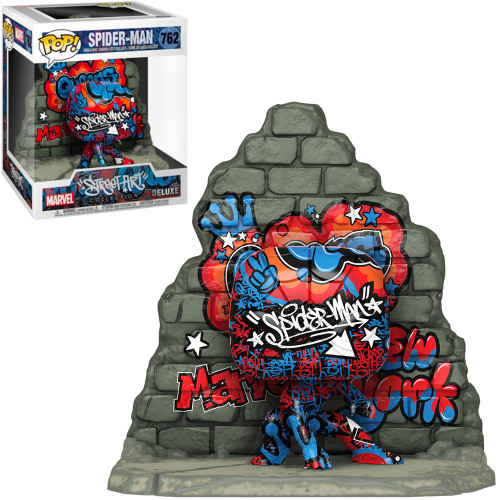 Funko Pop Exclusive Deluxe- Spider-man-Marvel Street Art Collection-762