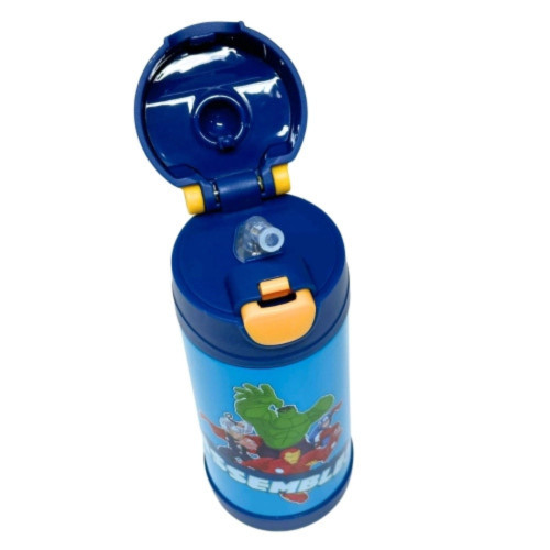 Caneca e Copo Garrafa Térmico Infantil Vingadores - Marvel Avengers - #