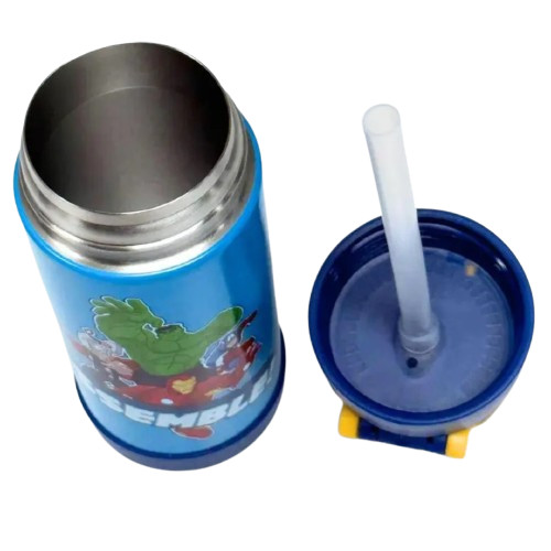 Caneca e Copo Garrafa Térmico Infantil Vingadores - Marvel Avengers - #