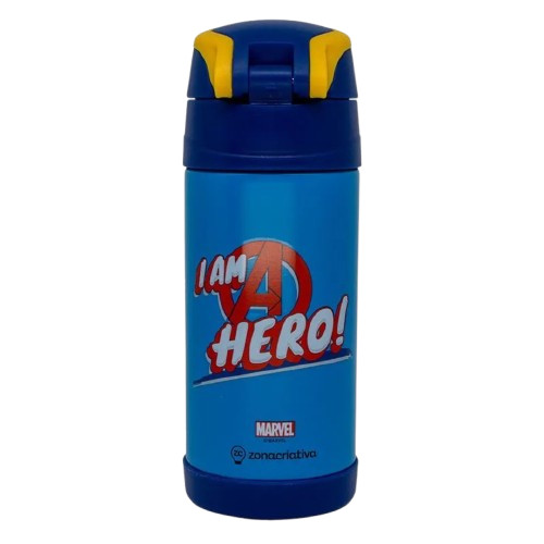 Caneca e Copo Garrafa Térmico Infantil Vingadores - Marvel Avengers - #