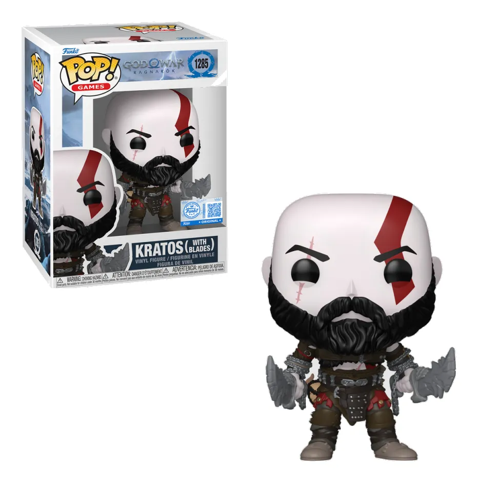 FUNKO POP 1285 - KRATOS WITH BLADES (GOD OF WAR RAGNAROK) God Of War #1285 - Produto Original