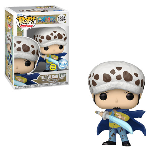 FUNKO POP ANIMATION ONE PIECE EXCLUSIVE - TRAFALGAR LAW 1894 (GLOW) One Piece #1894 - Produto Original