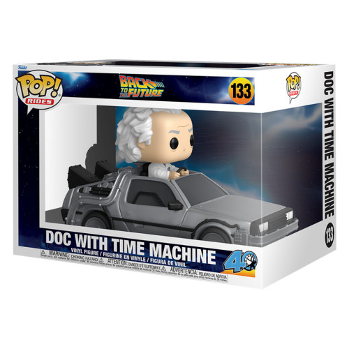FUNKO POP BACK TO THE FUTURE 5 *RIDES* DOC WITH TIME MACHINE 133 - Movies - #133