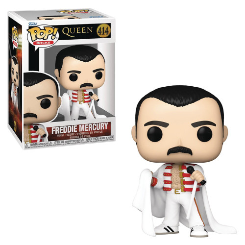 FUNKO POP FREDDIE MERCURY 414 - QUEEN FUNKO POP ROCKS: #414 - Produto Original