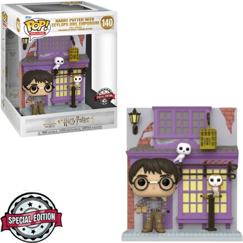 FUNKO POP HARRY POTTER EXCLUSIVE - HARRY POTTER WITH EEYLOPS OWL EMPORIUM 140 (DELUXE) - Harry Potter  #140
