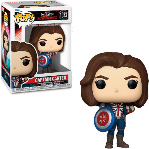 FUNKO POP MARVEL - CAPTAIN CARTER 1033 (DOCTOR STRANGE - MULTIVERSE OF MADNESS) Funko POP! #1033 - Produto Original