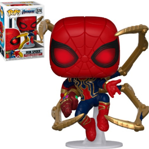 Funko Pop Iron Spider With Gauntlet 574 Avengers Endgame Marvel Boneco Colecionável Vingadores-Avengers Endgame-574
