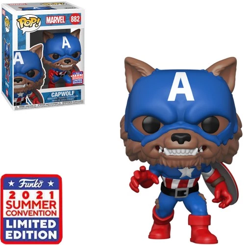 Funko Pop Marvel Sdcc 2021 Exclusive - Capwolf - Marvel  #882