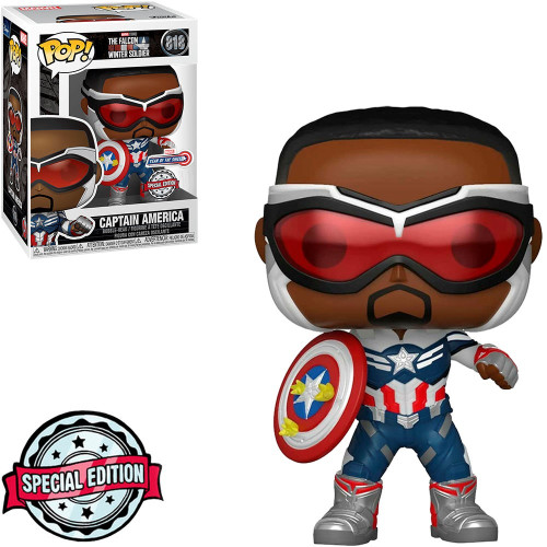 FUNKO POP MARVEL THE FALCON AND THE WINTER SOLDIER EXCLUSIVE - CAPTAIN AMERICA 818  PROMOÇÃO DE FINAL DE ESTOQUE-Marvel Studios The Falcon And The Winter Soldier-818