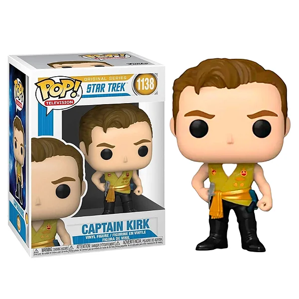 FUNKO POP STAR TREK - CAPTAIN KIRK **CAIXA COM DETALHE** FUNKO POP #1138 - Produto Original