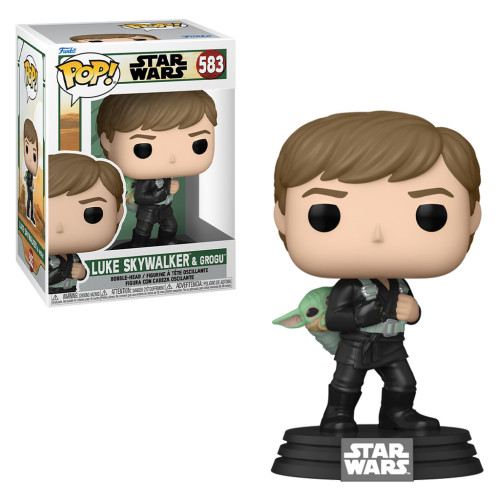 FUNKO POP STAR WARS - LUKE SKYWALKER & GROGU 583 Funko Pop Star Wars #583 - Produto Original