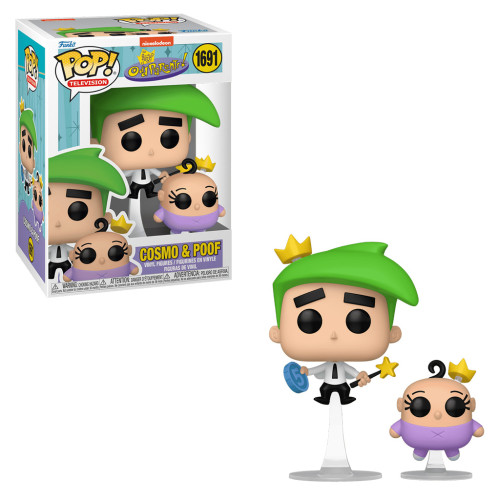 FUNKO POP TELEVISION NICKELODEON: THE FAIRLY ODDPARENTS - COSMO & POOF 1691 Television #1691 - Produto Original