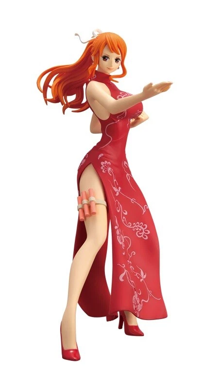 Figure Action : Nami - Glitter & Glamours - KUNG FU - VERSÃO VERMELHA One Piece # - Produto Original