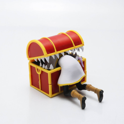 Frieren Sendo Comida pelo Mímico - Estatueta Colecionável 3D Frieren E A Jornada Para O Além # - Produto Original