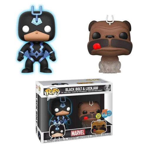 Funko 2PACK MARVEL INHUMANS Black Bolt and Lockjaw San Diego Comic Con 2018 Exclusive-Marvel INHUMANS-2