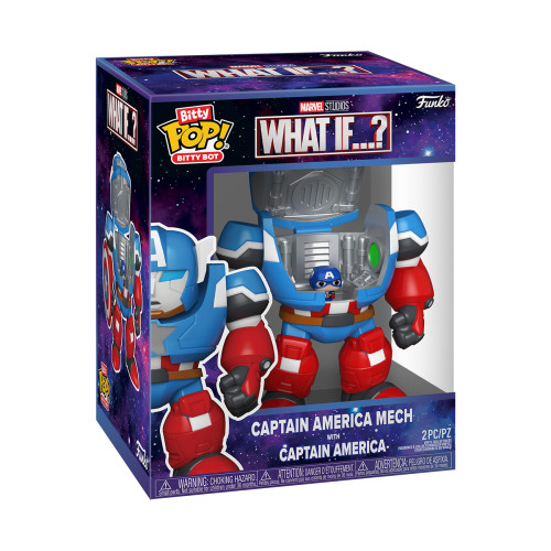 Funko Bitty Bot Captain America Mech With Captain America Marvel #1 - Produto Original