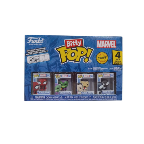 Funko Bitty Pop 4pack Spider-Man Series 1 com Spider-Man Symbiote Suit Marvel #0 - Produto Original