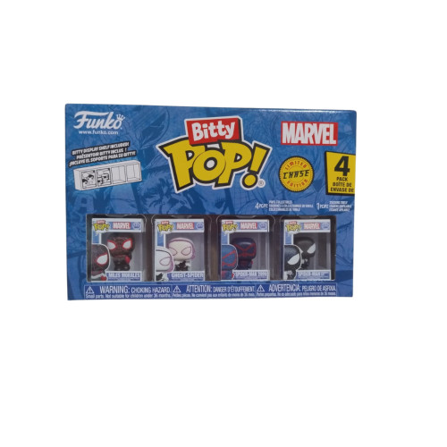 Funko Bitty Pop 4pack Spider-Man Series 2 com Spider-Man Symbiote Suit Marvel #0 - Produto Original