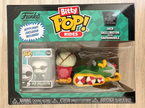 Funko Bitty Pop Rides - Jack Skellington With Snowmobile The Nightmare Before Christmas #104 - Produto Original