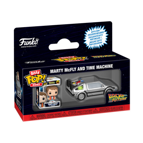 Funko Bitty Pop Rides Marty McFly and Time Machine-Back To The Future-0