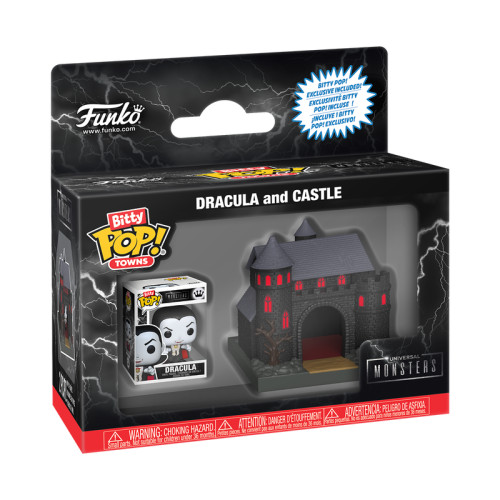 Funko Bitty Pop Towns Dracula and Castle Universal Monsters #0 - Produto Original