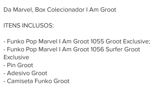Funko Box Collectors Corps Marvel I Am Groot - Marvel Avengers - #11