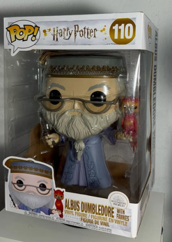 Funko POP! Albus Dumbledore With Fawkes Super SIZED Harry Potter #110 - Produto Original