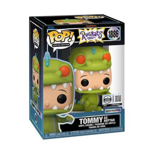 Funko POP! Tommy as Reptar com Pop! Protector limitado 3500 peças Rugrats #1886 - Produto Original
