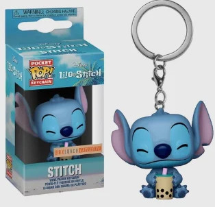 Funko Pocket - Disney: Lilo & Stitch - Keychain Stitch (with Boba) - Disney - Lilo And Stitch - #1 FUNKO POP #1 - Produto Original