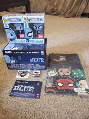 Funko Pop! - Collector Corps Box: Marvel - Spider-Man Blue (Tamanho M)-Marvel-01