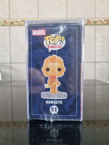 Funko Pop  - Hawkeye (gavião Arqueiro) Com Acrílico (art Series) - Marvel - #51