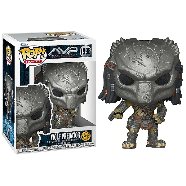Funko Pop - Avp Alien Vs Predator Requiem - Wolf Predator 1998 Chase - Alien Vs Predator Requiem - #1998 - Funko Pop - #1998 FUNKO POP #1998 - Produto Original