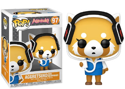 Funko Pop - Aggretsuko - Aggretsuko with Headphones 97 (caixa danificada)-Aggretsuko-97