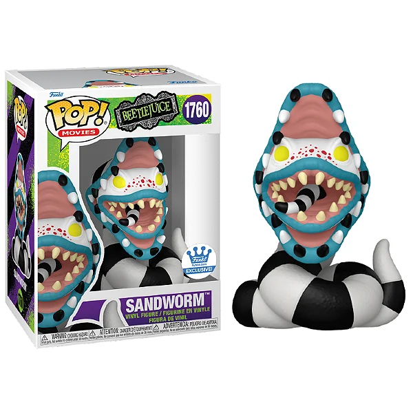 Funko Pop - Beetlejuice - Sandworm 1760 (funko Shop) - Beetlejuice - #1760 - Funko Pop - #1760 - Funko Pop - #1760 FUNKO POP #1760 - Produto Original