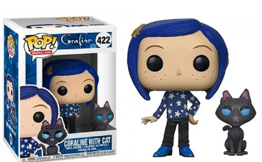 Funko Pop - Coraline  -  Coraline With Cat 422 (leve danos na caixa)-Coraline - 15th Anniversary-422